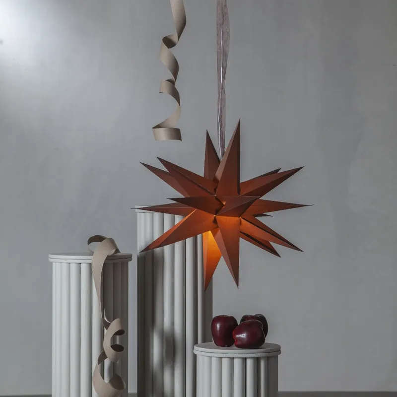 Gwiazda wisząca brązowa 3D DECEMBER 55cm — zdjęcie 10