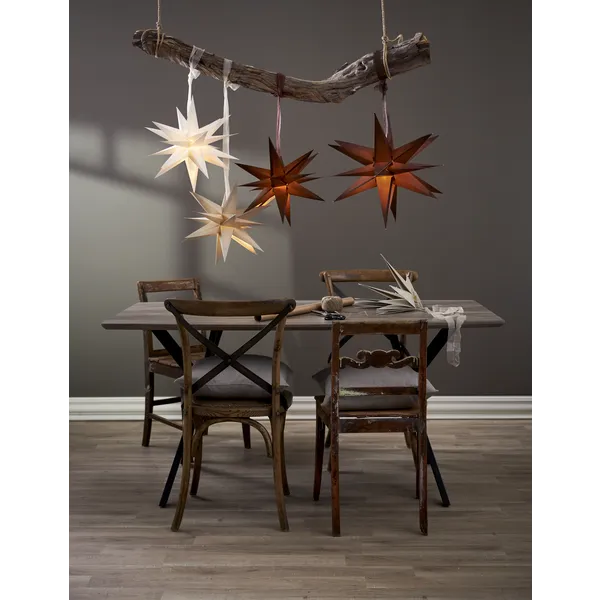Gwiazda wisząca brązowa 3D DECEMBER 55cm — zdjęcie 11
