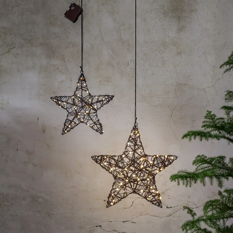 Gwiazda wisząca brązowa Led VICKE 40cm — zdjęcie 3