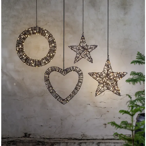 Gwiazda wisząca brązowa Led VICKE 40cm — zdjęcie 6