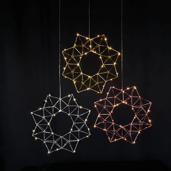 Gwiazda wisząca chrom Led EDGE 40cm — zdjęcie 3