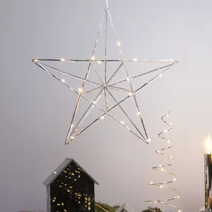 Gwiazda wisząca chrom Led LINE 38cm