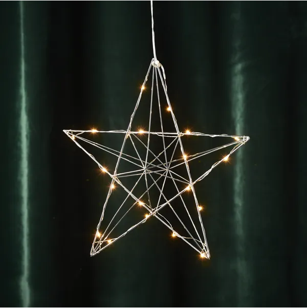 Gwiazda wisząca chrom Led LINE 38cm — zdjęcie 3