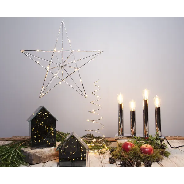 Gwiazda wisząca chrom Led LINE 38cm — zdjęcie 6
