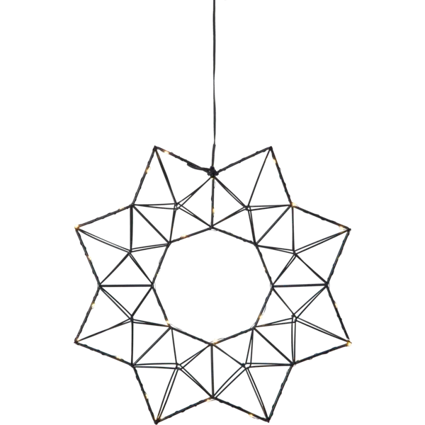 Gwiazda wisząca czarna Led EDGE 40cm — zdjęcie 2