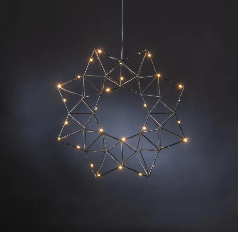 Gwiazda wisząca czarna Led EDGE 40cm — zdjęcie 3