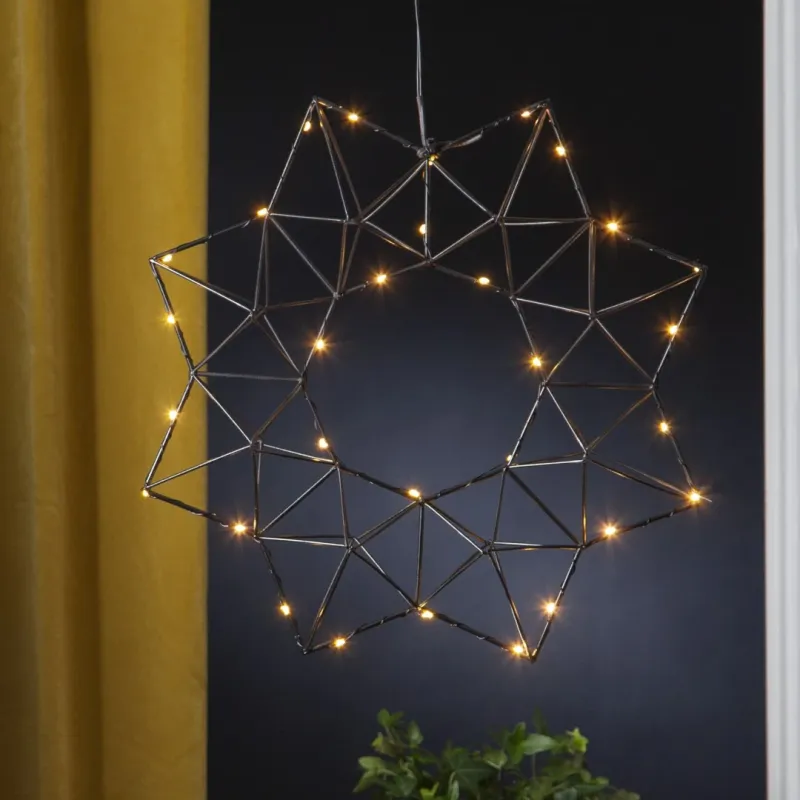Gwiazda wisząca czarna Led EDGE 40cm — zdjęcie 4