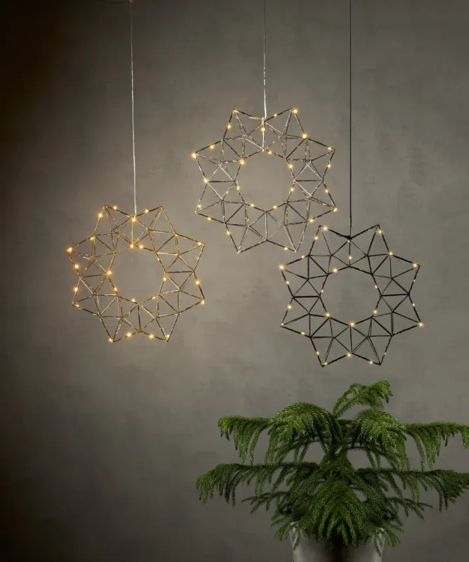 Gwiazda wisząca czarna Led EDGE 40cm — zdjęcie 5