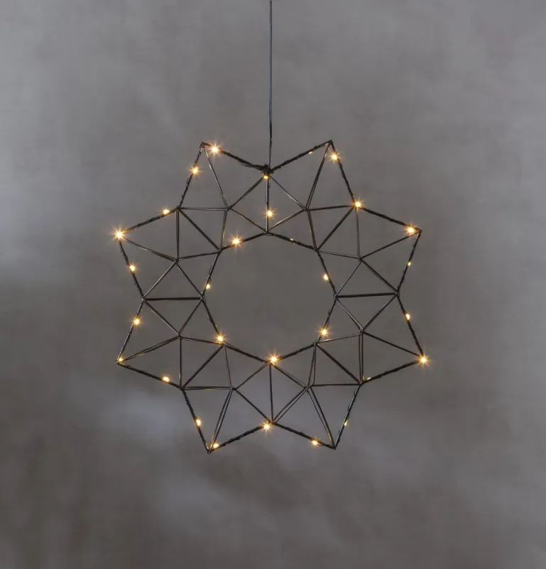 Gwiazda wisząca czarna Led EDGE 40cm — zdjęcie 6