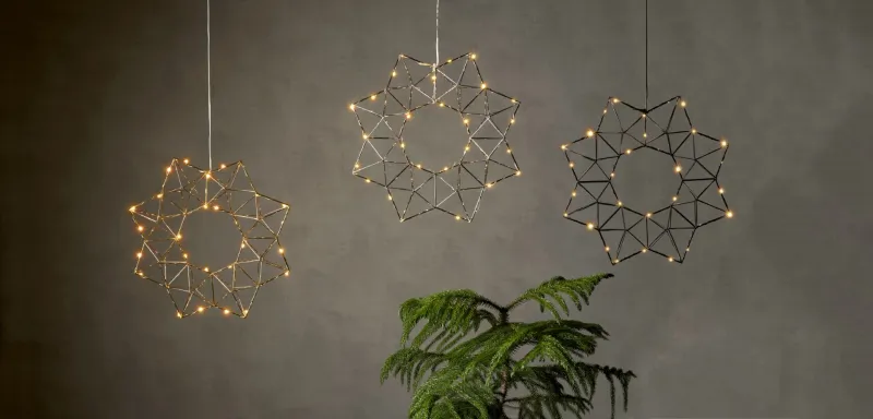 Gwiazda wisząca czarna Led EDGE 40cm — zdjęcie 7