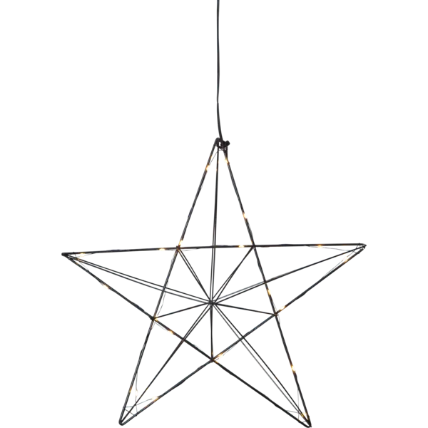 Gwiazda wisząca czarna Led LINE 38cm — zdjęcie 2