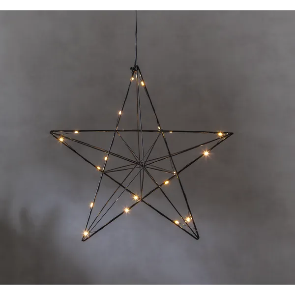 Gwiazda wisząca czarna Led LINE 38cm — zdjęcie 4