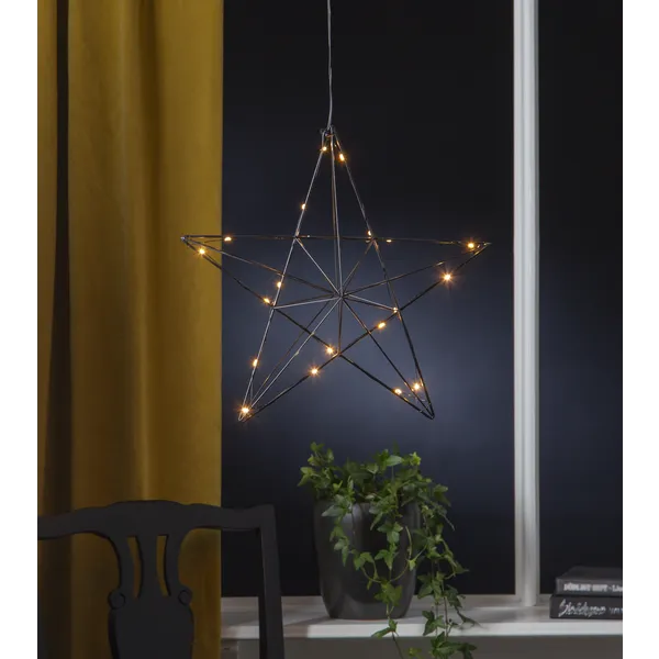 Gwiazda wisząca czarna Led LINE 38cm — zdjęcie 6