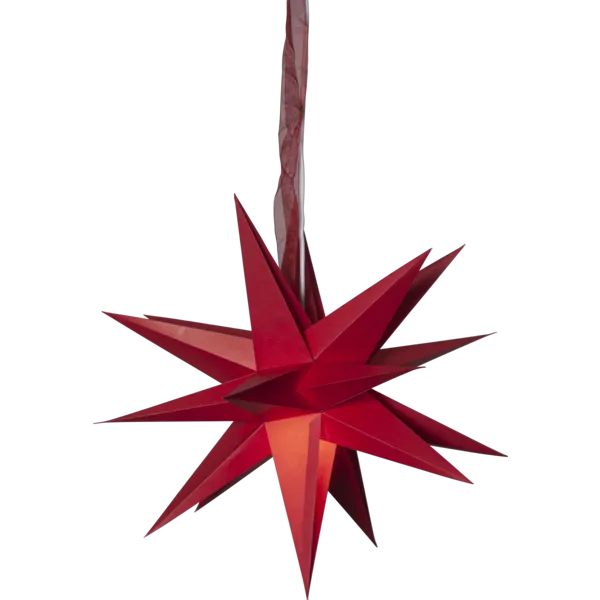 Gwiazda wisząca czerwona 3D DECEMBER 43cm — zdjęcie 2