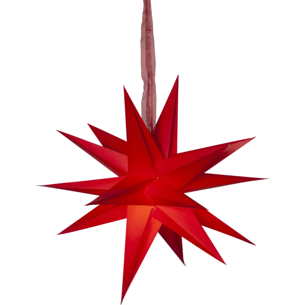 Gwiazda wisząca czerwona 3D DECEMBER 55cm — zdjęcie 2
