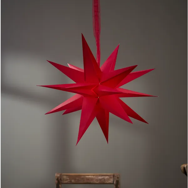 Gwiazda wisząca czerwona 3D DECEMBER 55cm — zdjęcie 5