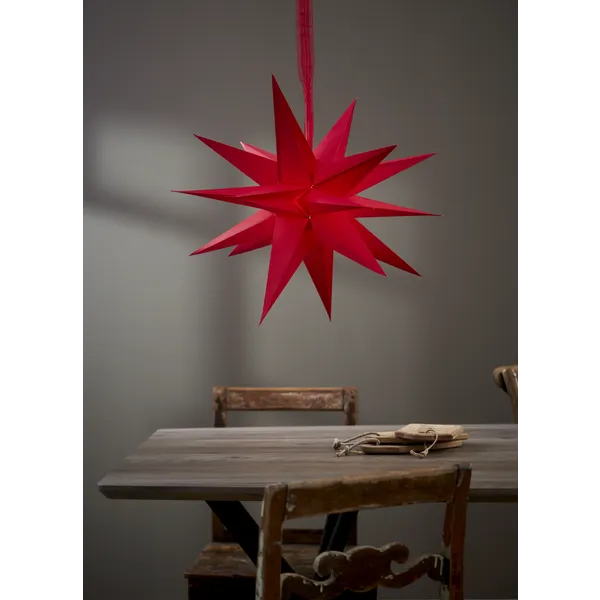 Gwiazda wisząca czerwona 3D DECEMBER 55cm — zdjęcie 7
