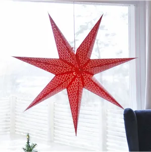 Gwiazda wisząca czerwona DOT 100cm
