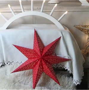 Gwiazda wisząca czerwona DOT 54cm
