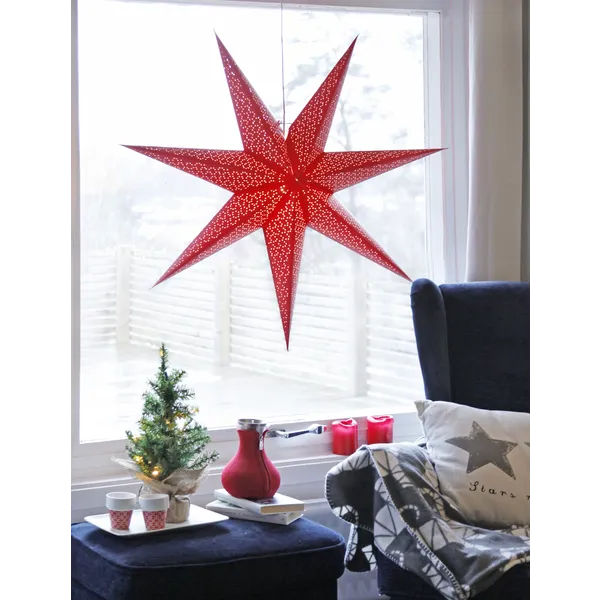 Gwiazda wisząca czerwona DOT 70cm — zdjęcie 7