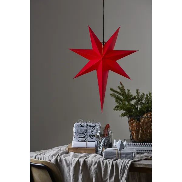 Gwiazda wisząca czerwona ROZEN 55cm — zdjęcie 4