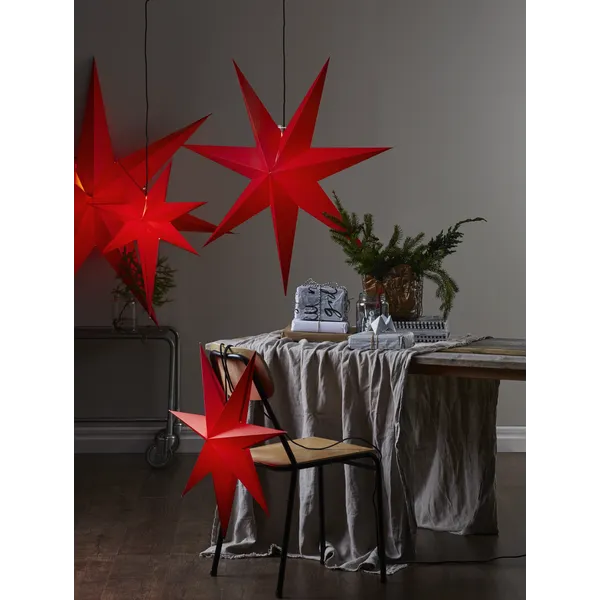 Gwiazda wisząca czerwona ROZEN  70cm — zdjęcie 5
