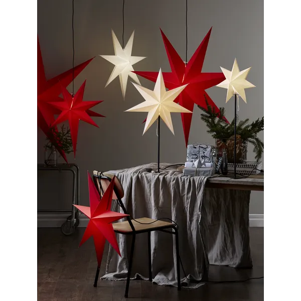 Gwiazda wisząca czerwona ROZEN  70cm — zdjęcie 6