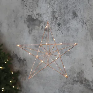 Gwiazda wisząca miedziana Led LINE 38cm