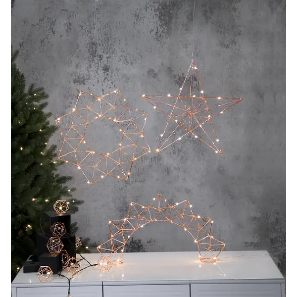 Gwiazda wisząca miedziana Led LINE 38cm — zdjęcie 5