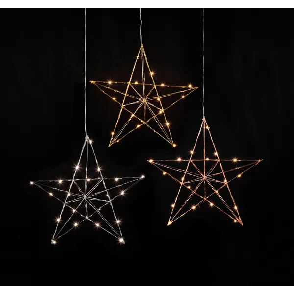 Gwiazda wisząca miedziana Led LINE 38cm — zdjęcie 7