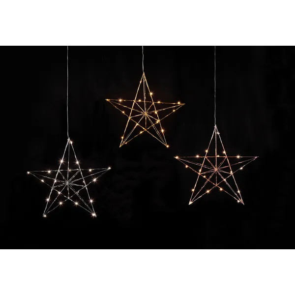 Gwiazda wisząca miedziana Led LINE 38cm — zdjęcie 8