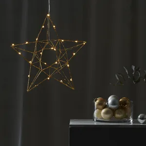 Gwiazda wisząca mosiądz Led EDGE 38cm