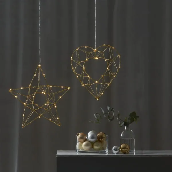 Gwiazda wisząca mosiądz Led EDGE 38cm — zdjęcie 3
