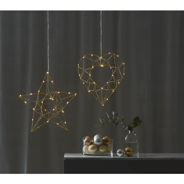 Gwiazda wisząca mosiądz Led EDGE 38cm — zdjęcie 7