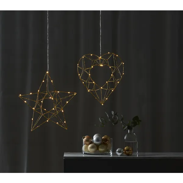 Gwiazda wisząca mosiądz Led EDGE 38cm — zdjęcie 8