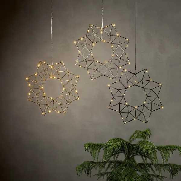 Gwiazda wisząca mosiądz Led EDGE 40cm — zdjęcie 3