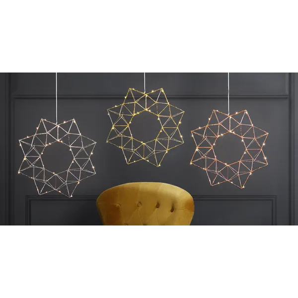 Gwiazda wisząca mosiądz Led EDGE 40cm — zdjęcie 9