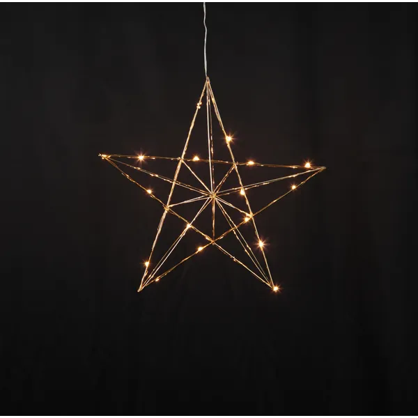 Gwiazda wisząca mosiądz Led LINE 38cm — zdjęcie 4
