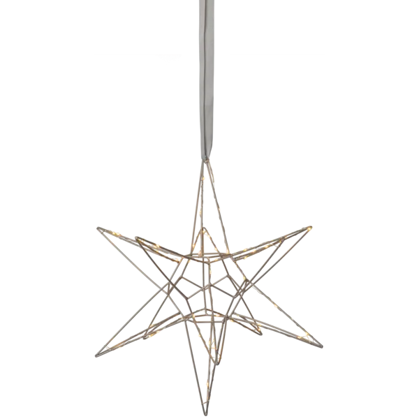 Gwiazda wisząca srebrna 3D LIZZY 47cm — zdjęcie 2