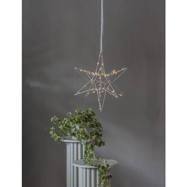 Gwiazda wisząca srebrna 3D LIZZY 47cm — zdjęcie 4