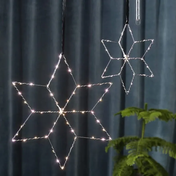 Gwiazda  wisząca srebrna Led LOLLY 40cm — zdjęcie 3