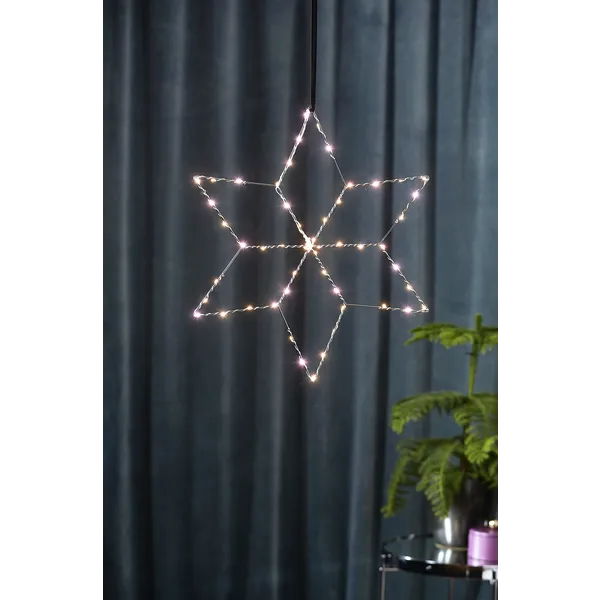 Gwiazda  wisząca srebrna Led LOLLY 40cm — zdjęcie 4
