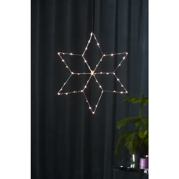 Gwiazda  wisząca srebrna Led LOLLY 40cm — zdjęcie 5