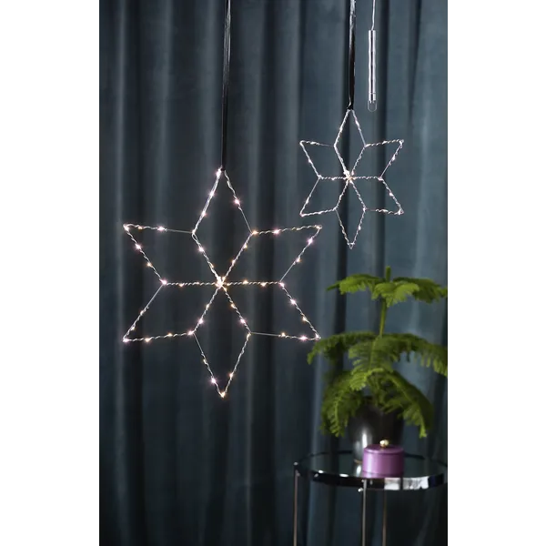 Gwiazda  wisząca srebrna Led LOLLY 40cm — zdjęcie 6
