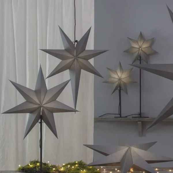Gwiazda wisząca szara OZEN 55cm — zdjęcie 3