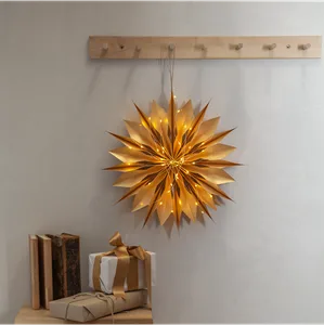 Gwiazda wisząca złota Led FLINGA 45cm na baterie