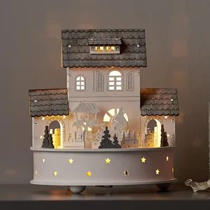 Pozytywka świąteczna drewniana domki GRAUBERG