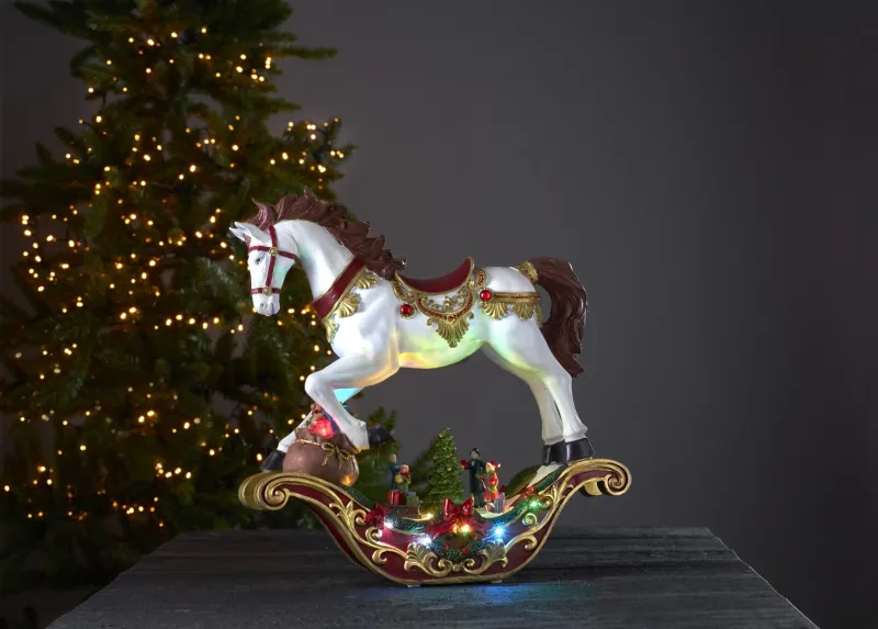 Pozytywka świąteczna koń na biegunach Led SWING — zdjęcie 7