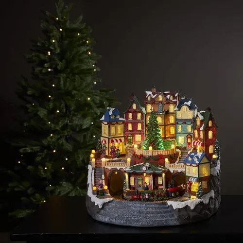 Pozytywka świąteczna miasteczko Led LARGEVILLE — zdjęcie 3