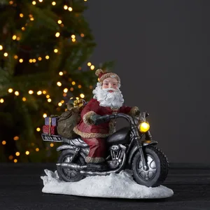 Scenka świąteczna Mikołaj na motocyklu Led MERRYVILLE